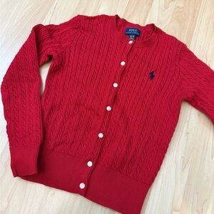 Polo Ralph Lauren Women's Red Knit Cardigan